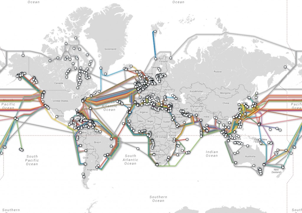 Underwater cable map